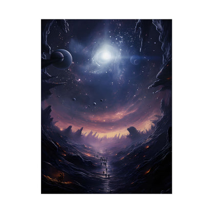 Black Hole Cosmic Art: A Planetary Masterpiece - Poster