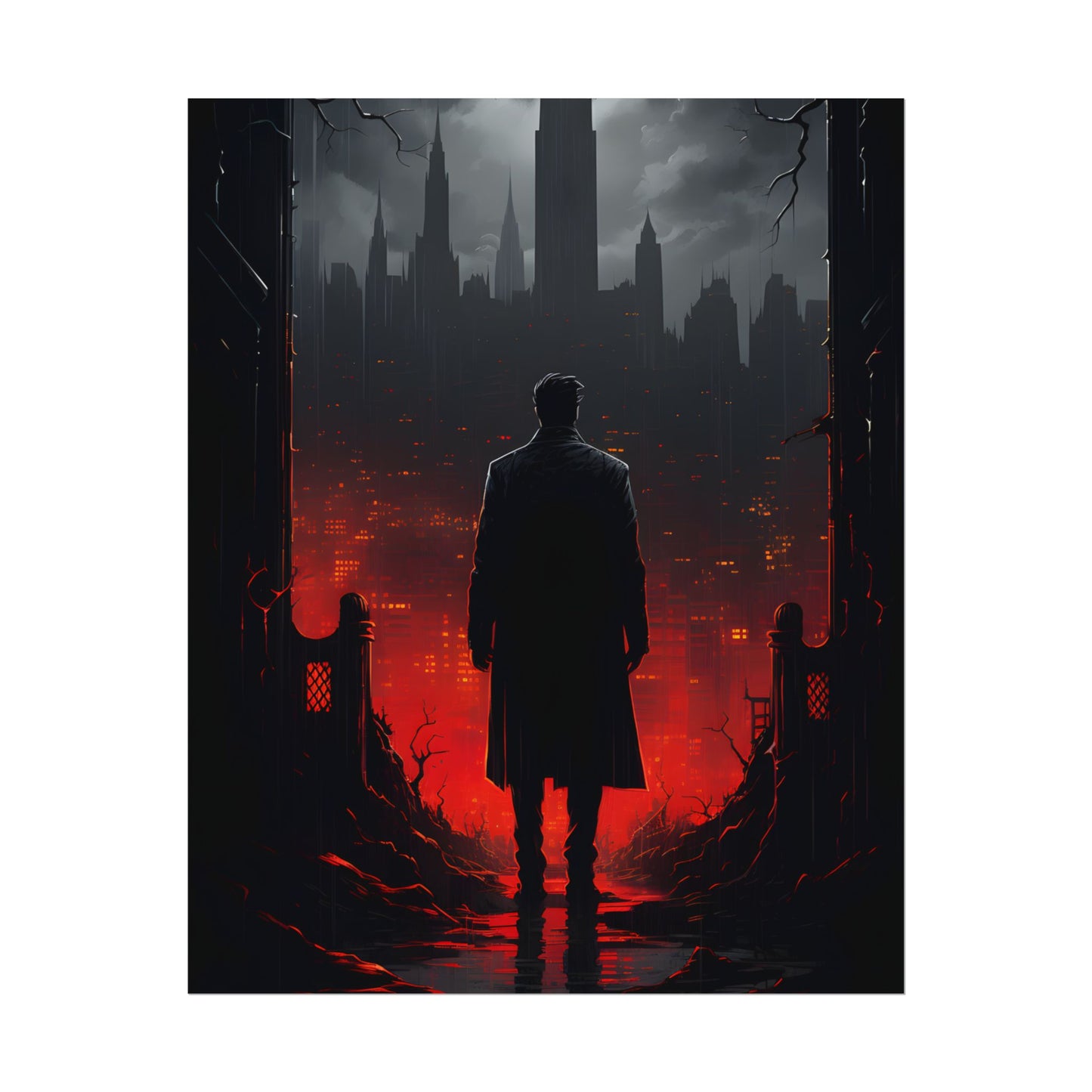 Urban Fantasy Detective: City Streets Mystery Artwork - Poster