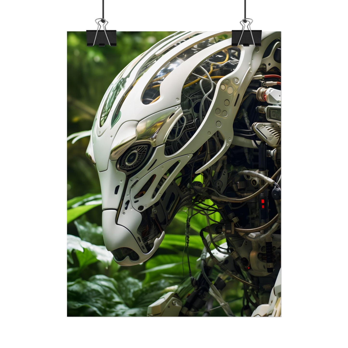 Tranquil Wildlife Sanctuary: AI-Operated Robot in Nature's Harmony - Poster