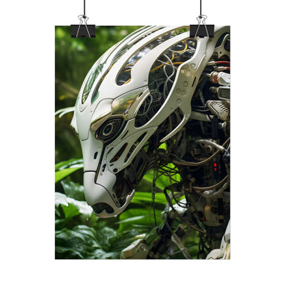 Tranquil Wildlife Sanctuary: AI-Operated Robot in Nature's Harmony - Poster