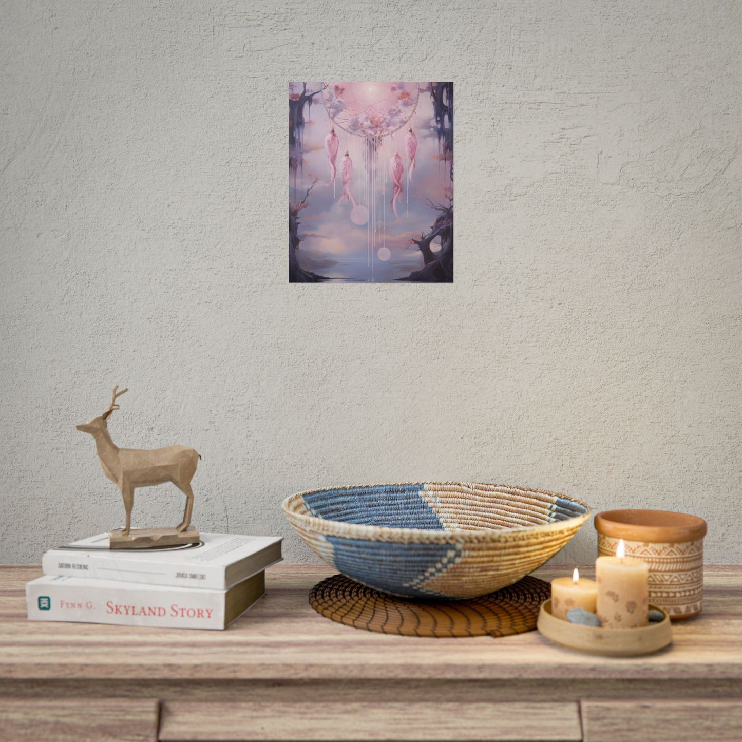 Ethereal Dreamcatcher Realm: Surreal Dreamscape Art - Poster