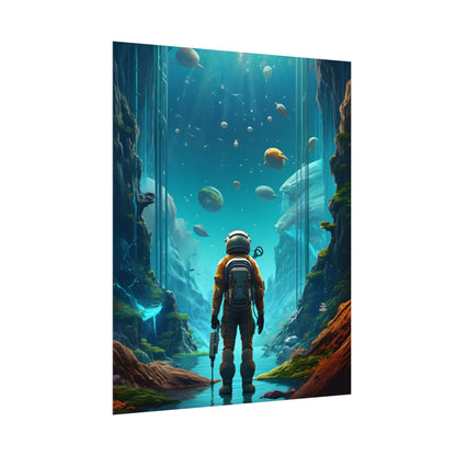 Futuristic Wilderness Explorer: Sci-fi Adventure Artwork - Poster
