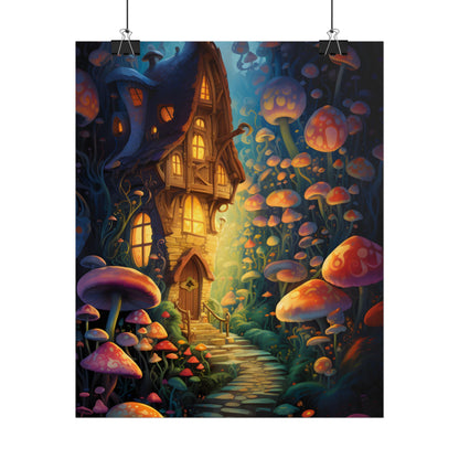 Enchanted Forest Whimsy: Vibrant Fairy Tale Artwork - Poster