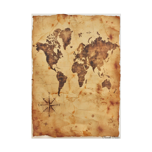Vintage World Map: A Timeless Guide to Global Exploration - Poster