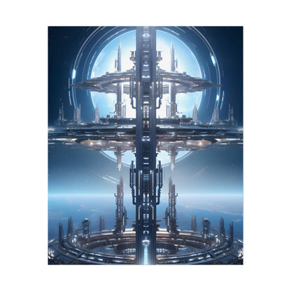 Massive Orbital Space Station: Detailed Artwork - Poster