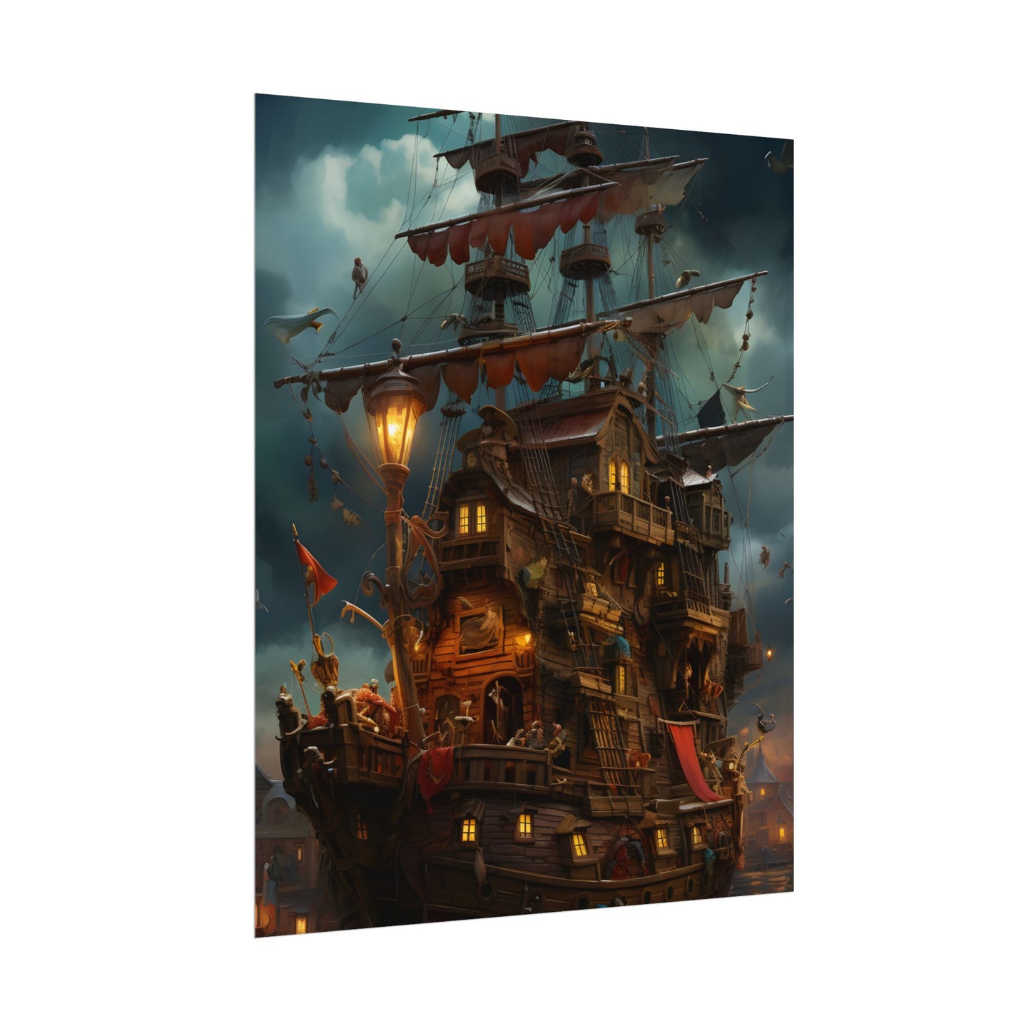 Swashbuckling Time-Traveling Pirates: Traditional Pirate Art - Poster