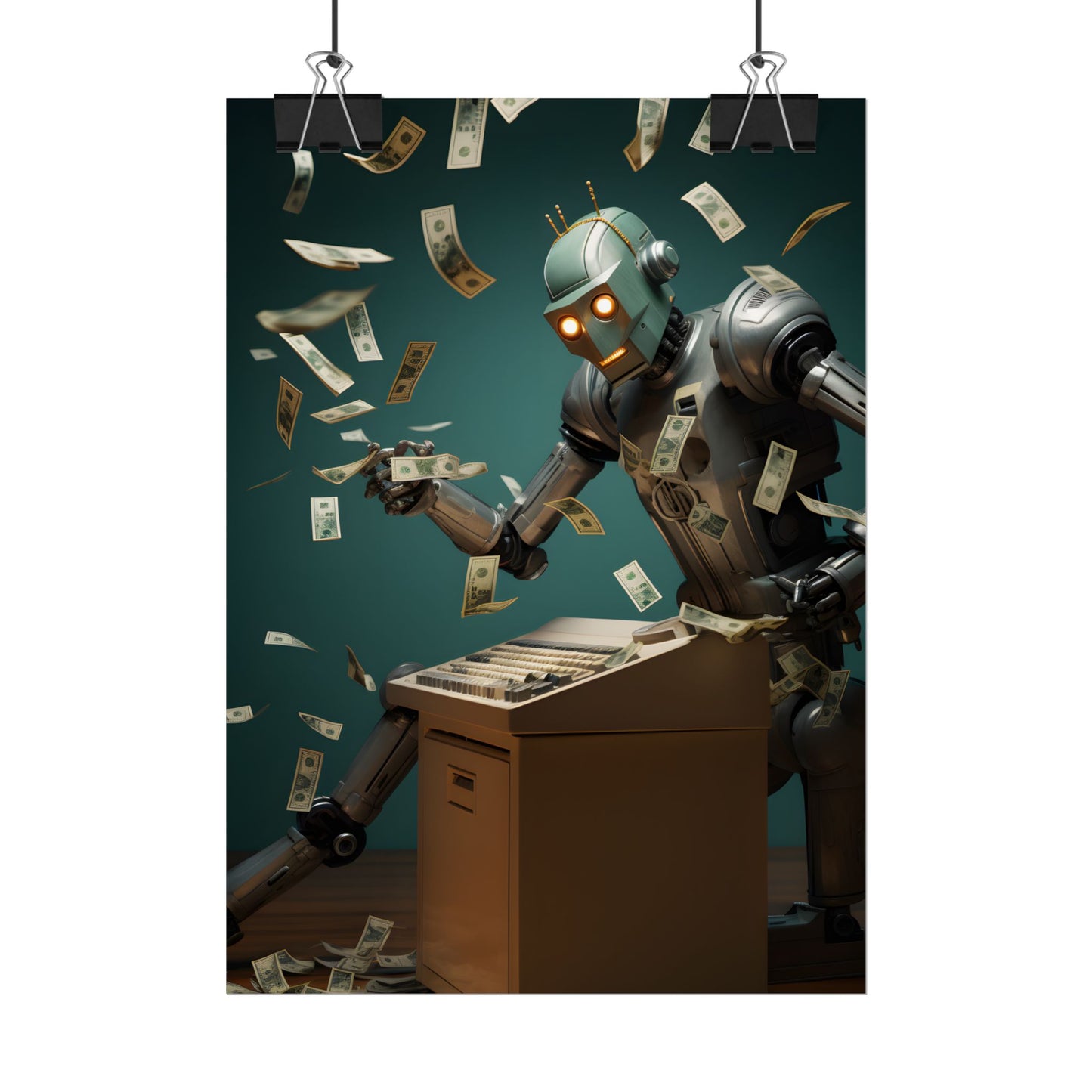 Robotic Art Heist: Modern Masterpieces Meet Metal Minds - Poster