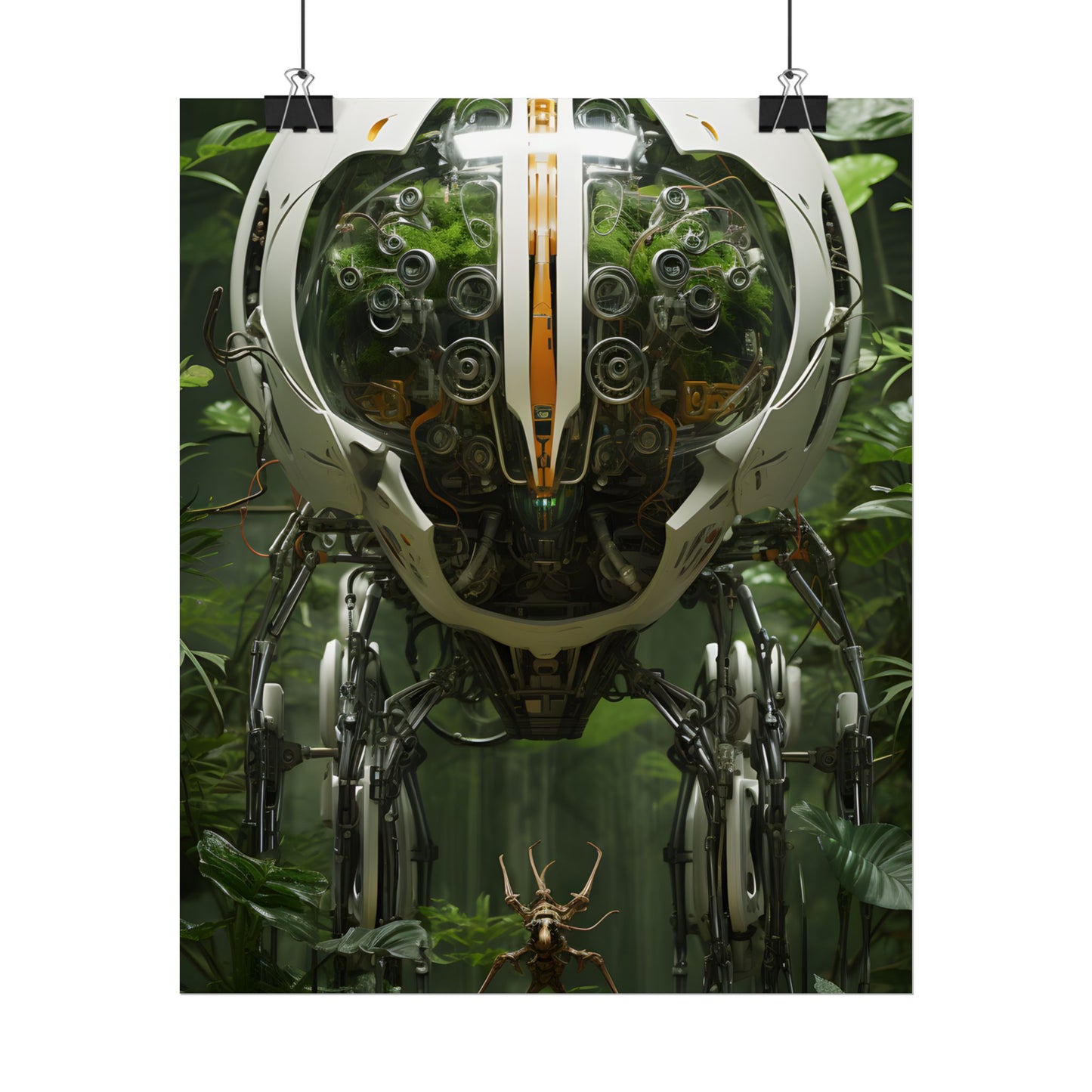 Robotic Wildlife Sanctuary: AI-Operated Nature Reserve Digital Art - Poster