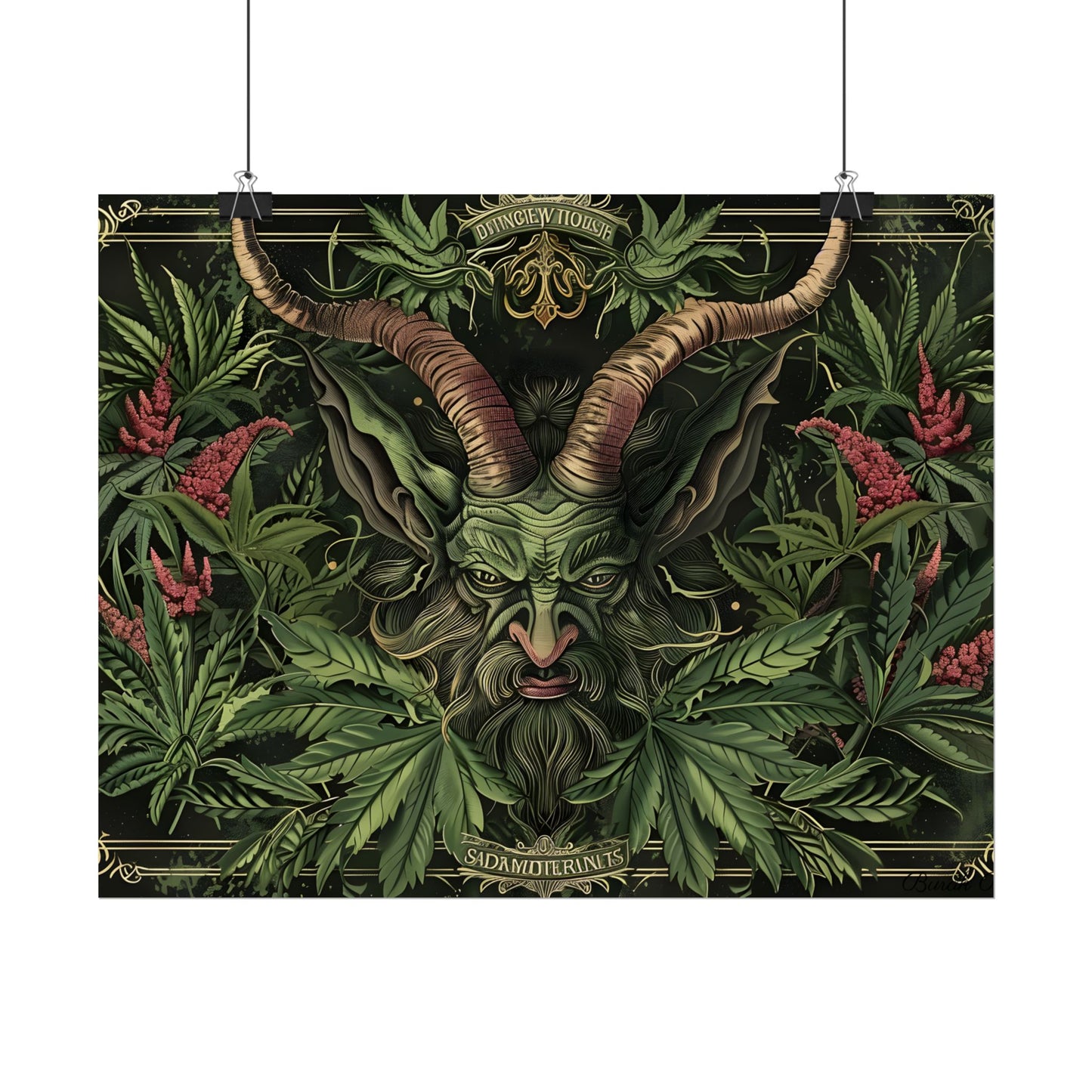Victorian Devil: Dark Ominous Illustration - Poster