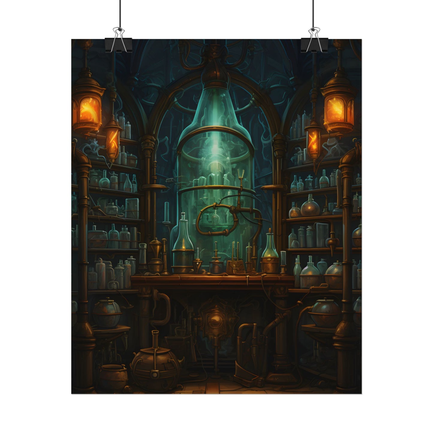 Mysterious Lab Test: Scientific Experiment in Progress - Poster