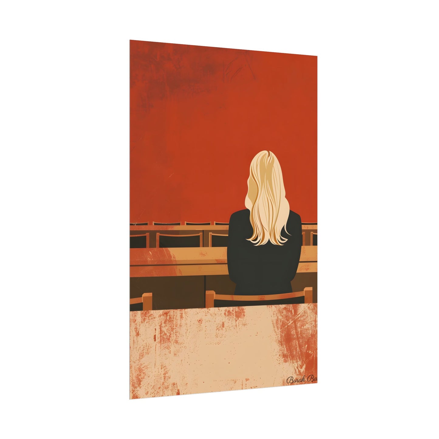 Minimalist Portrait: Blonde Woman in 20[4] Batch Poster Art - Poster