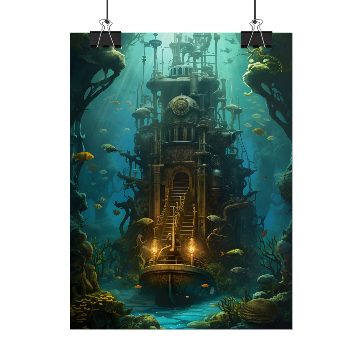 Steampunk Undersea Odyssey: A Journey on the Nautilus - Poster