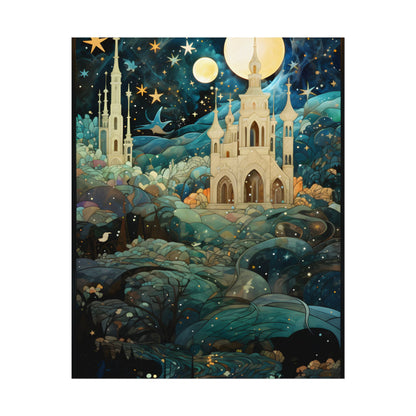 Medieval Stained Glass: Intricate Church Windows Art - Poster