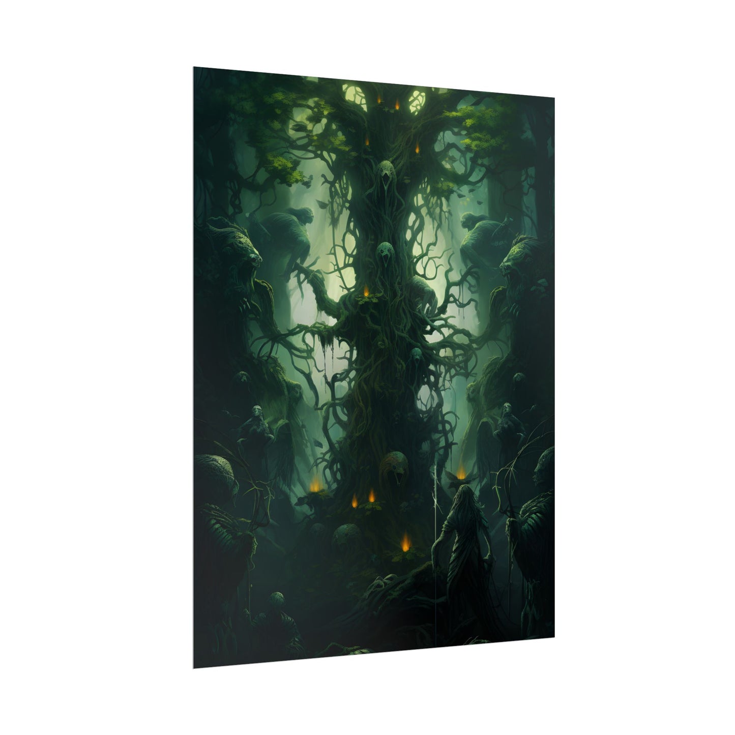 Mystical Forest Guardians: Ancient Tree Spirits Unite - Poster