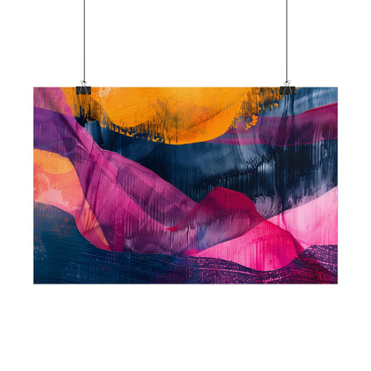 Vibrant Abstract Art: Organic Patterns in Modern Colors - Poster