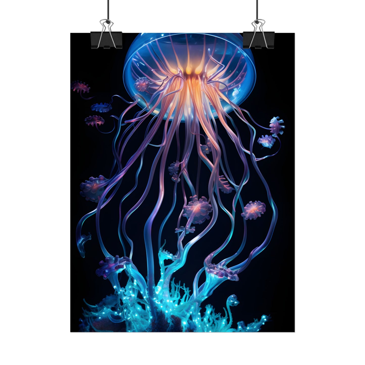 Bioluminescent Oceanic Ballet: A Mesmerizing Performance - Poster