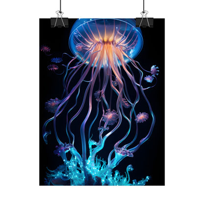 Bioluminescent Oceanic Ballet: A Mesmerizing Performance - Poster