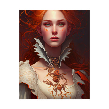 Portrait of a Redhead in Soft Light - Poster