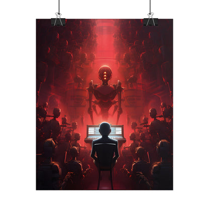 Robot Symphony: Futuristic Music Art - Poster