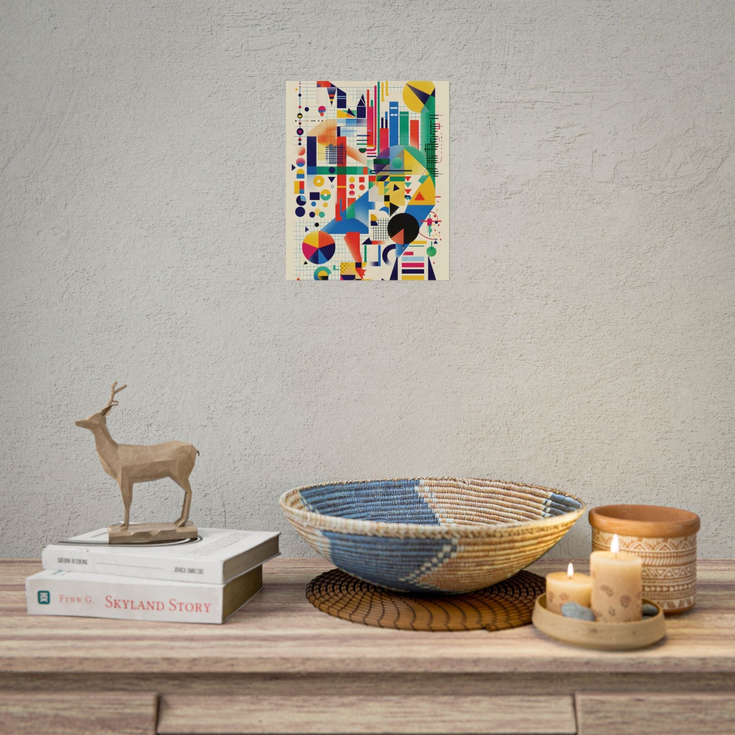 Colorful Educational Artwork: Statistical Illustration - Poster