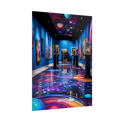 Celestial Art Gallery: Wide-Angle View with Soft Lighting - Poster