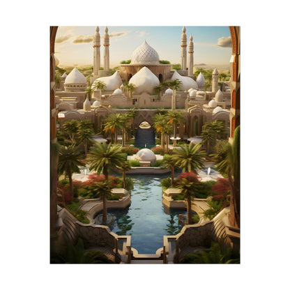 Desert Oasis Dreams: Arabian Nights-Inspired Artwork - Poster