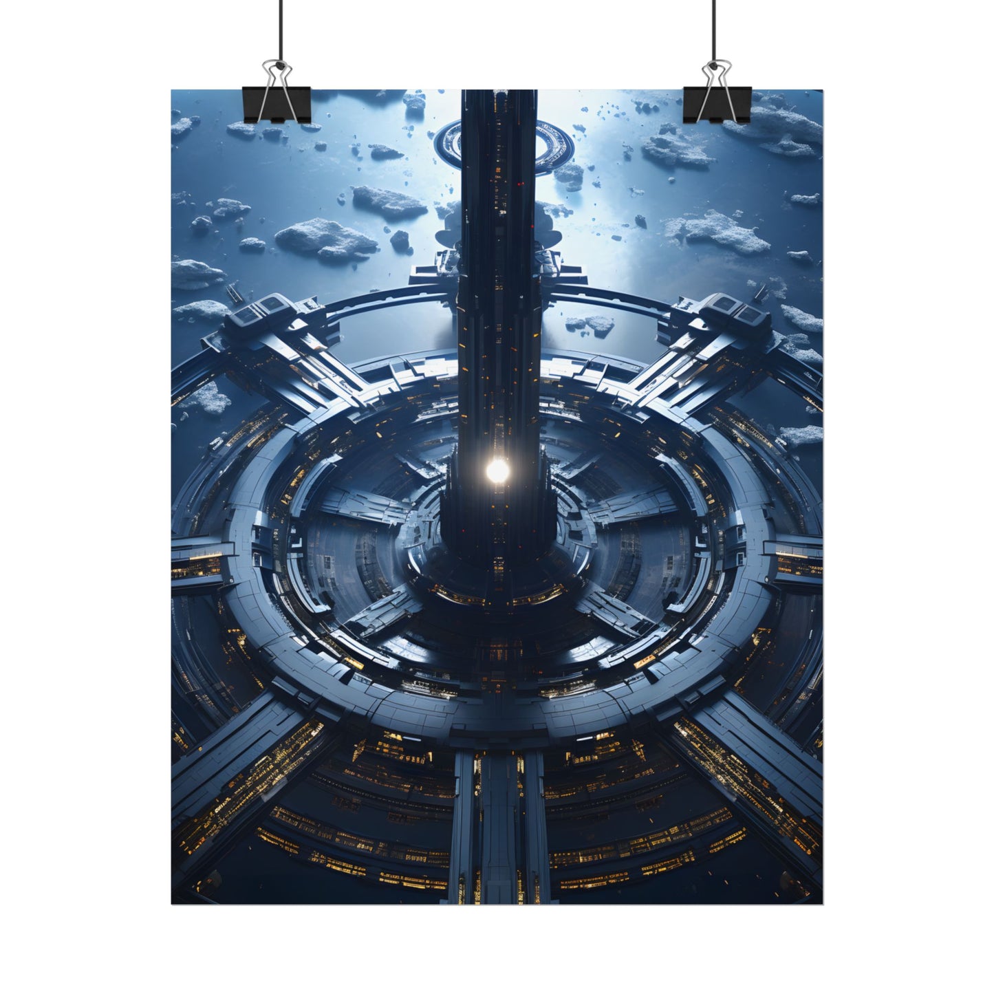 Cosmic Space Station: A Glimpse of Home in the Stars - Poster