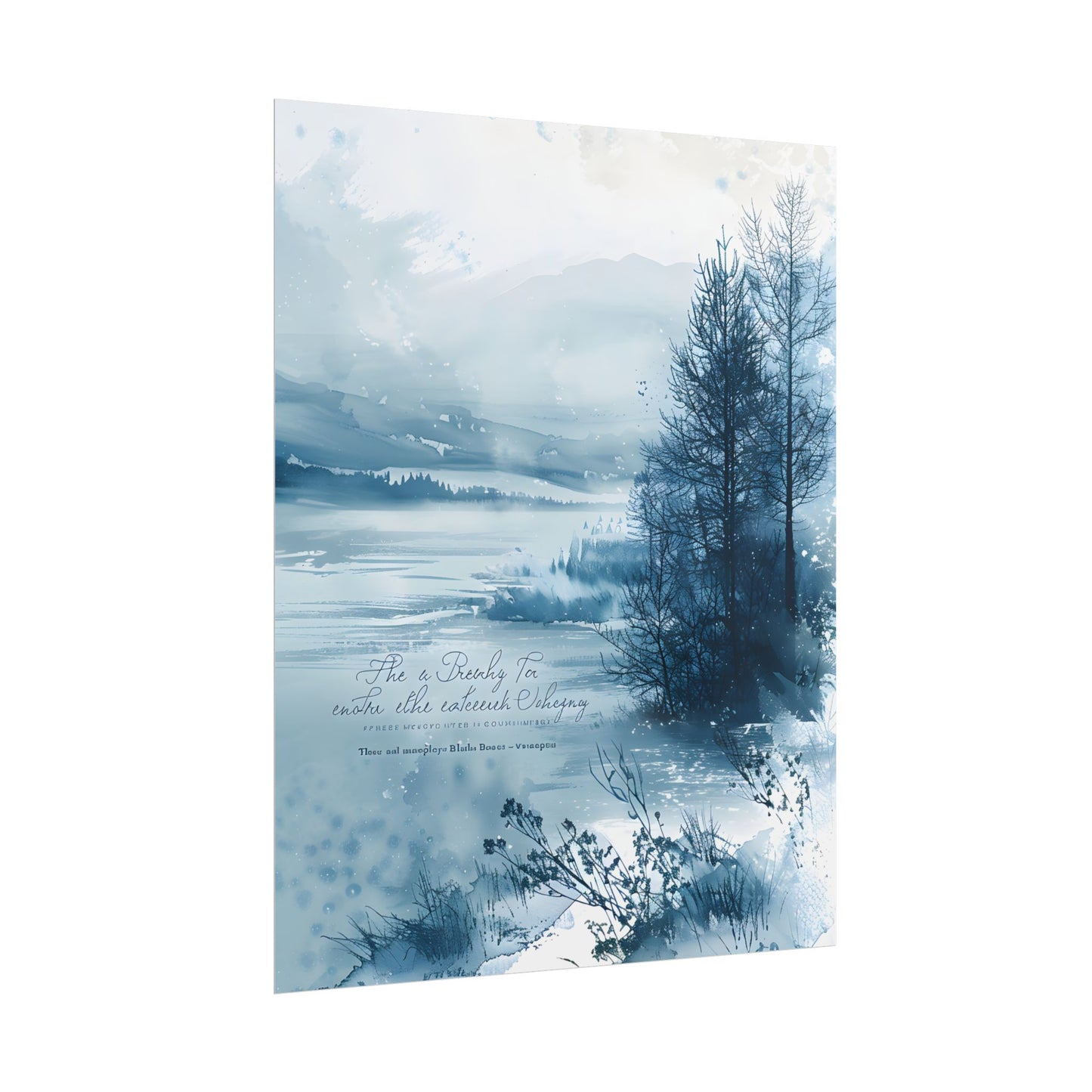 Peaceful Serenity: Winding River and Forest Reflections - Poster