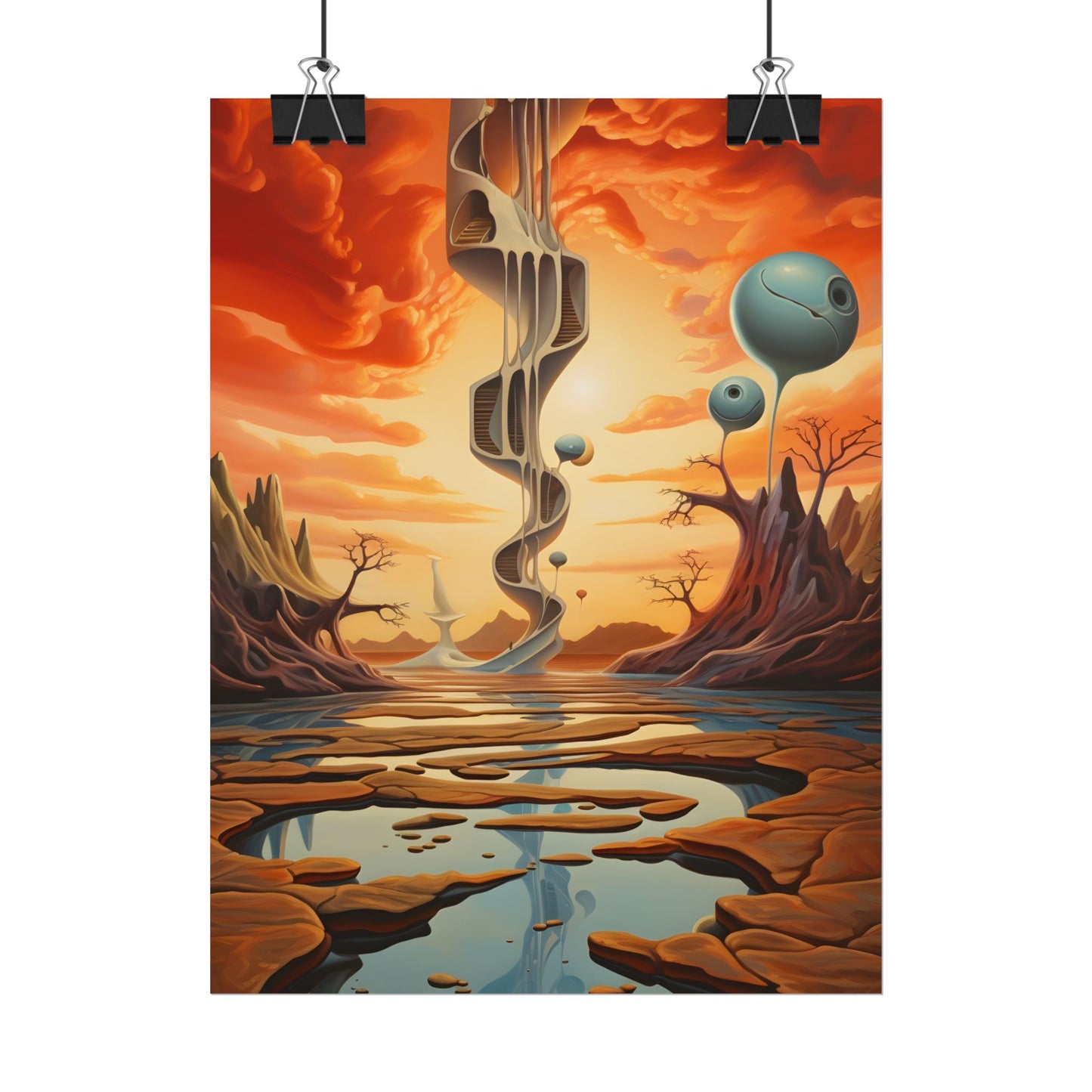 Surreal Psychedelic Dreamscapes: Vibrant Artwork - Poster