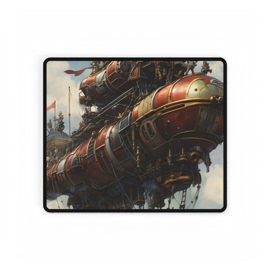 Steampunk Sky-Liner Showdown: Airship Racing in the Clouds - Desk Mat