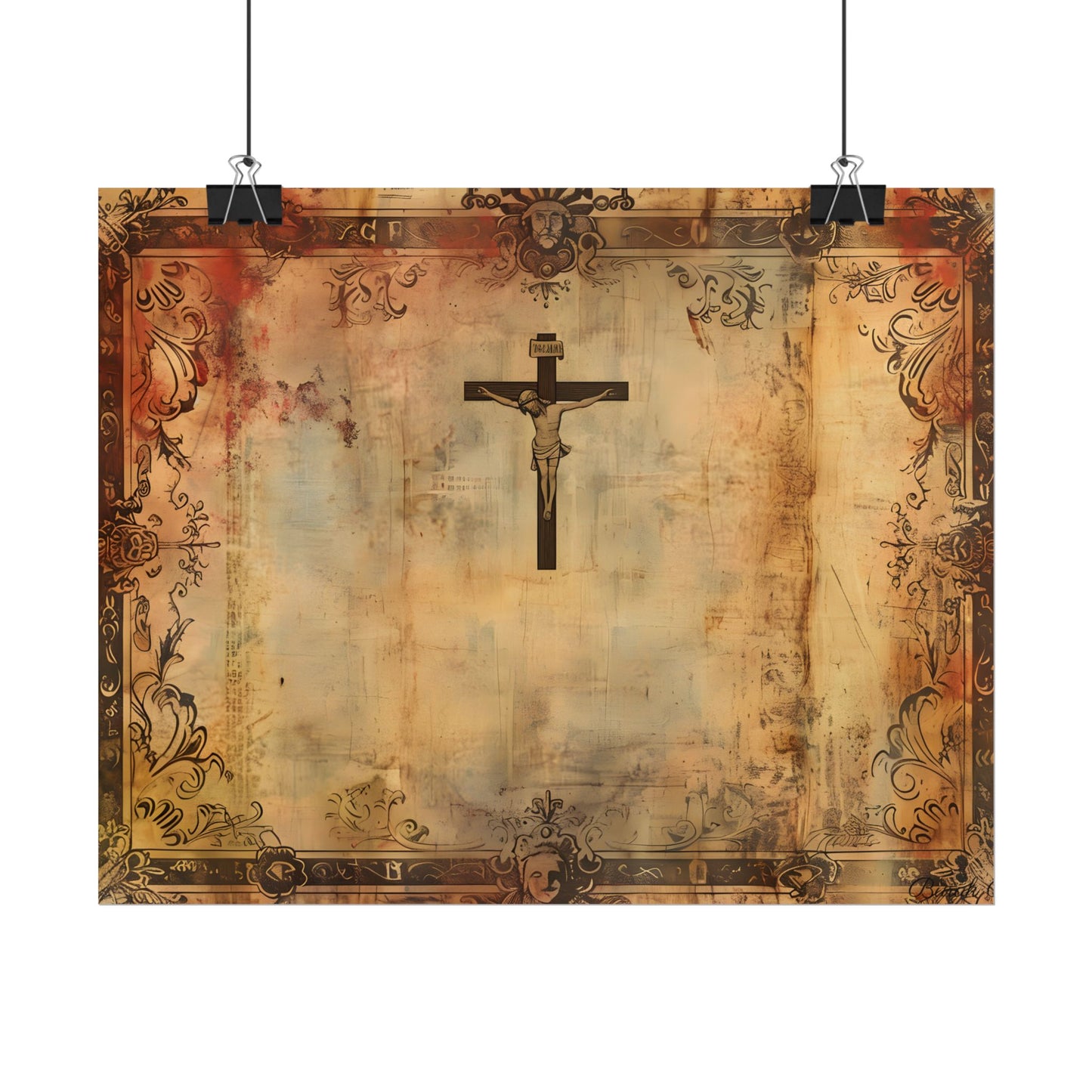 Vintage Biblical Art Print: A Historical Scene - Poster