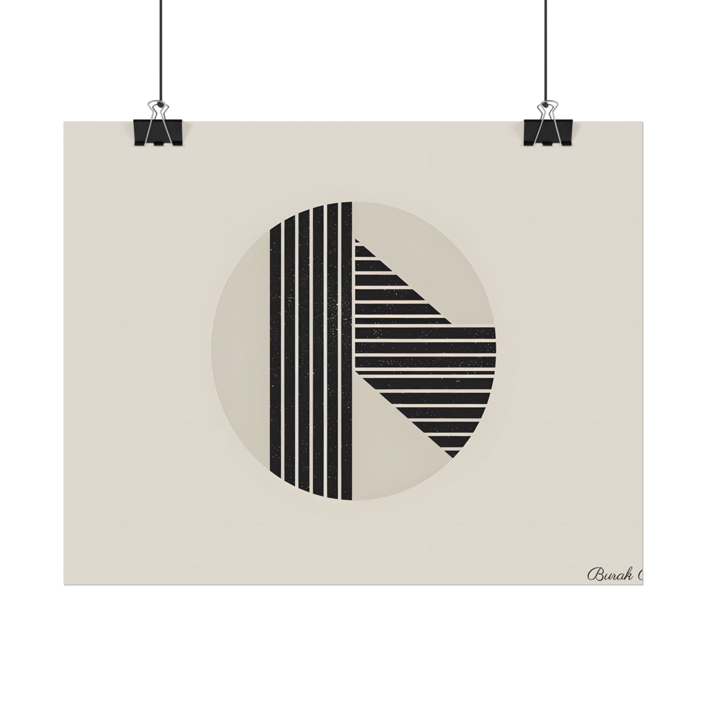 Modern Minimalist Poster: Bold Typography and Geometric Forms - Poster