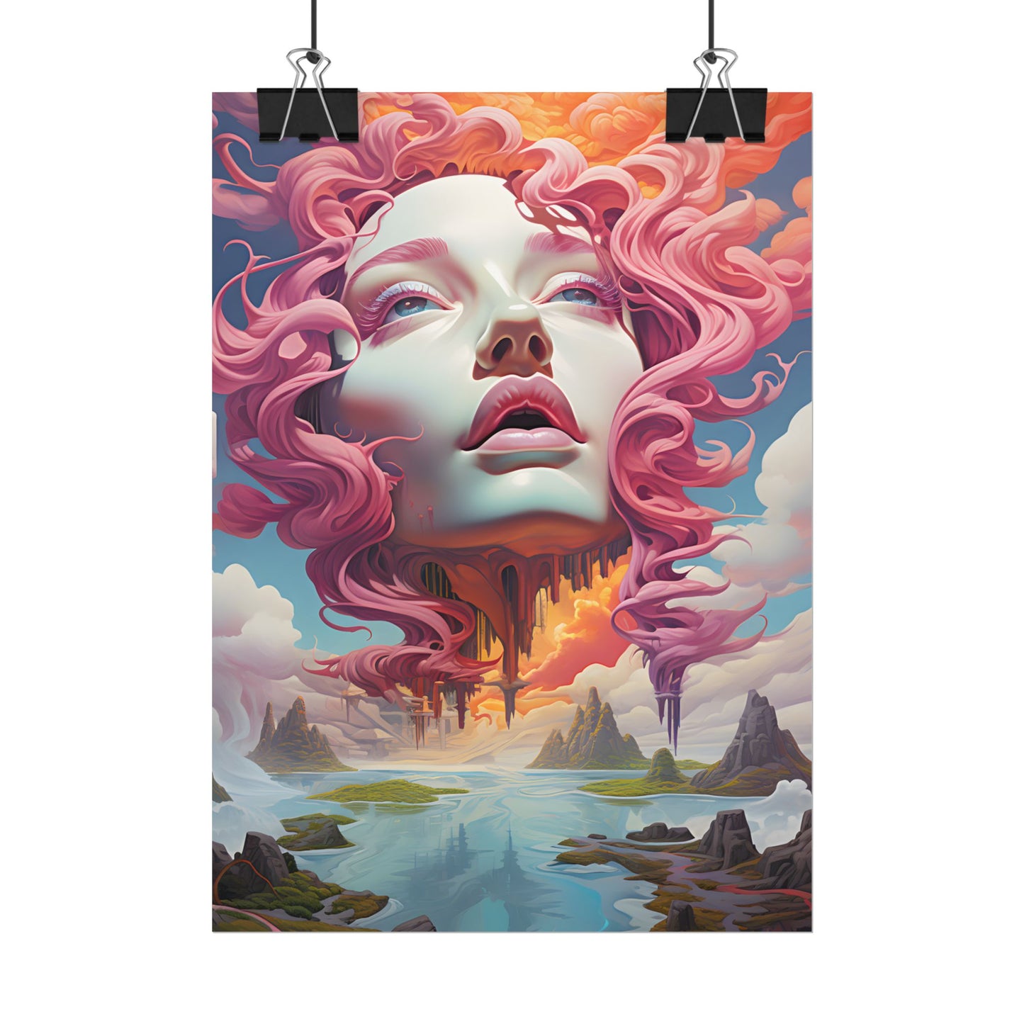 Dreamlike Vortex: Abstract Surreal Scene Art - Poster
