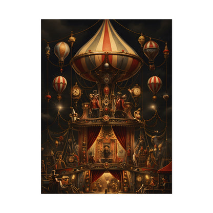 Whimsical Clockwork Circus: A Fantastical Artwork - Poster