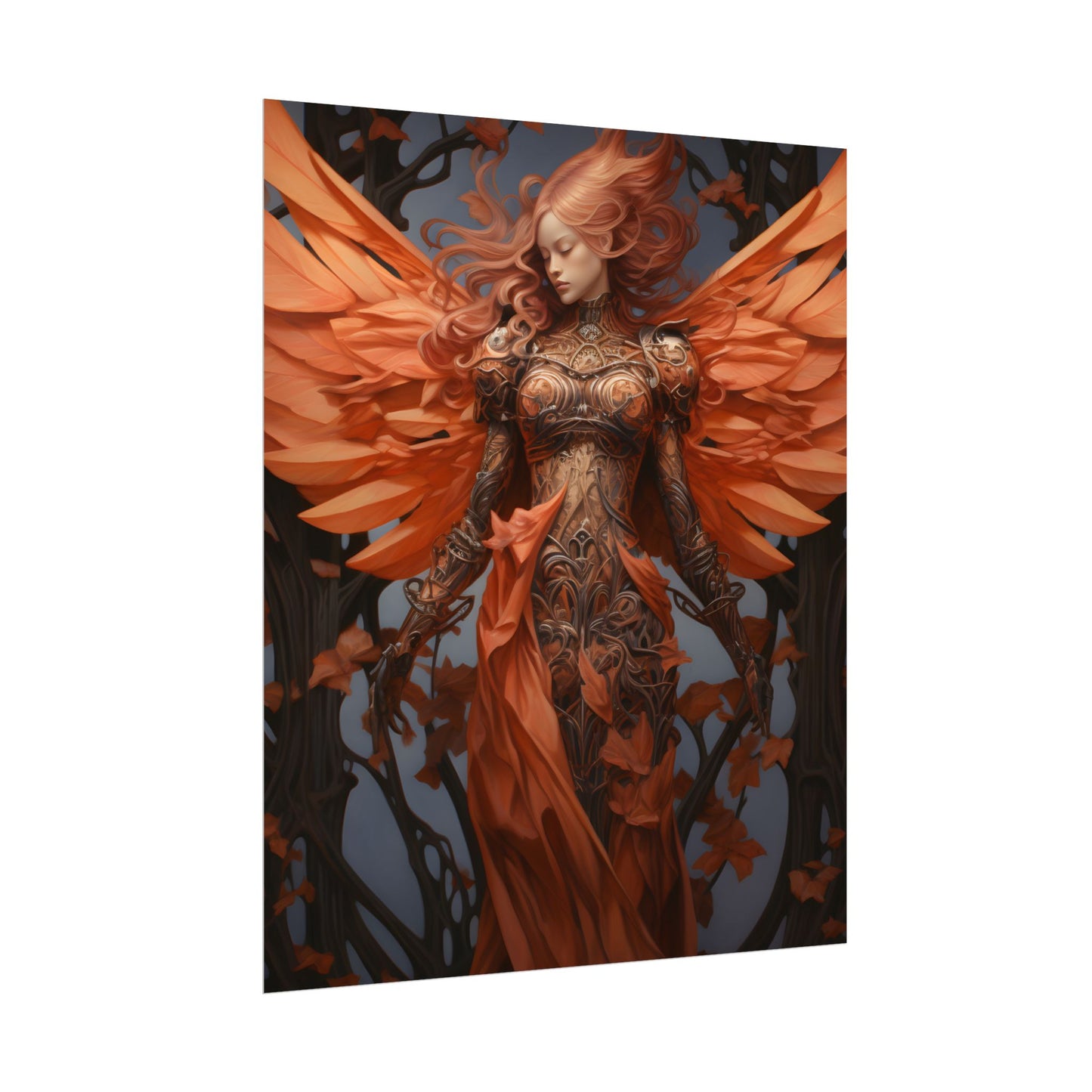 Songbird Guardian: Vibrant Nature Digital Artwork - Poster