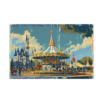 Vintage Disney Nostalgia: Retro Attraction Poster Art - Poster