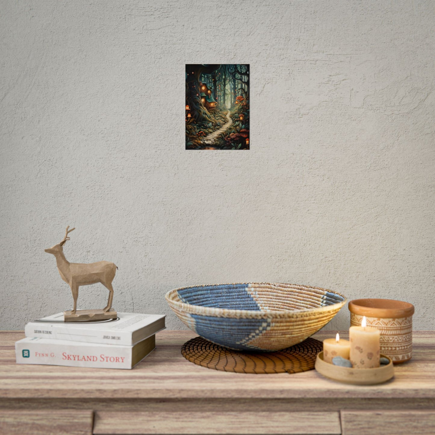 Whimsical Cartoon Forest Scene - Poster