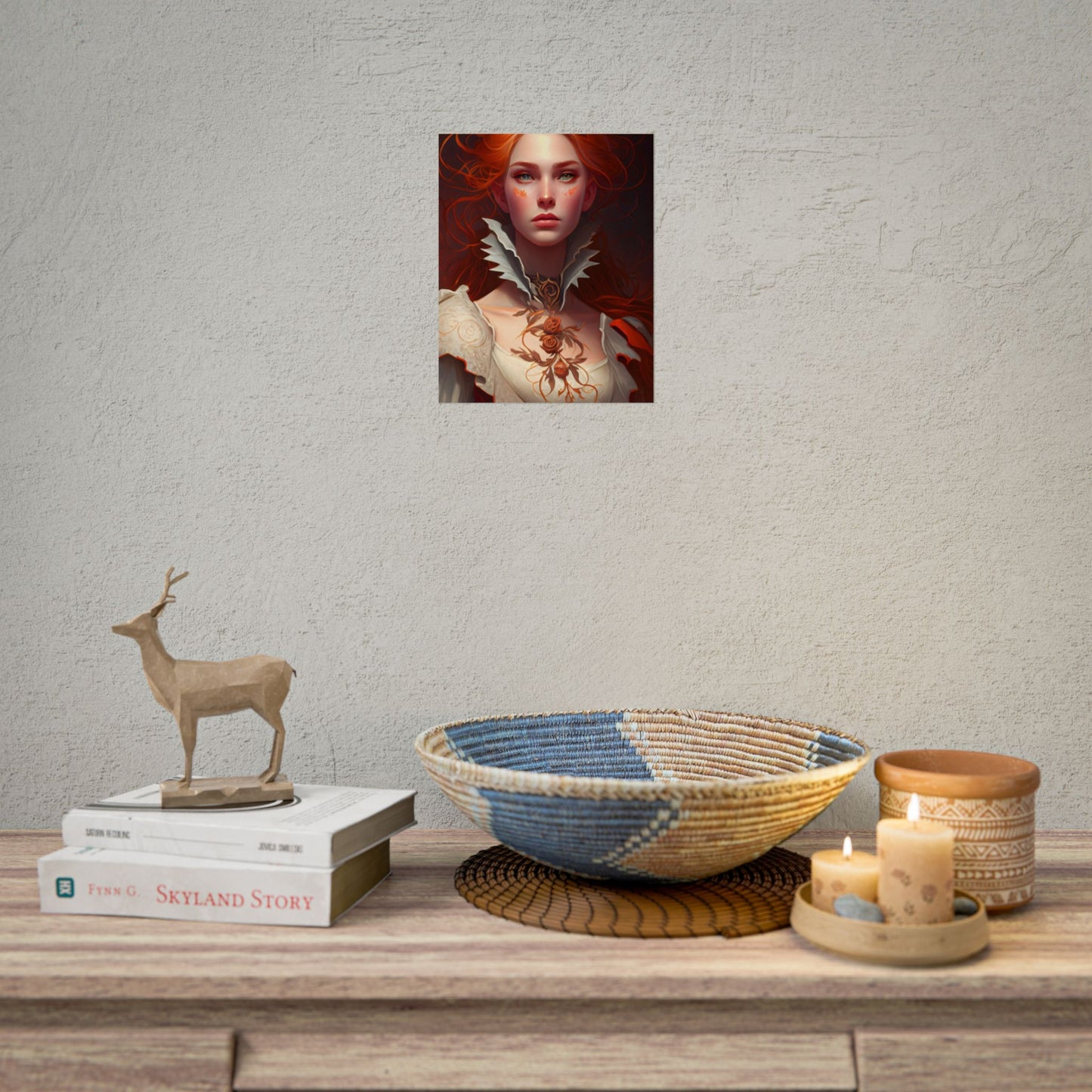 Portrait of a Redhead in Soft Light - Poster