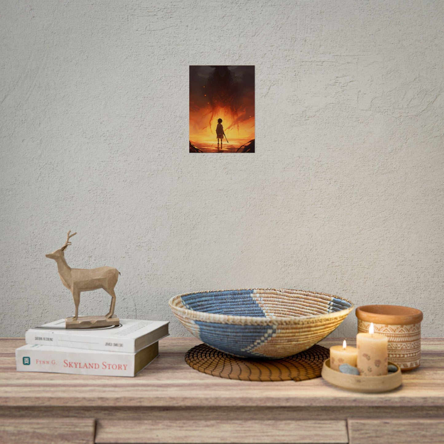 Cozy Kitchen Essentials: Wooden Cutting Board & Home Cooked Delights - Poster