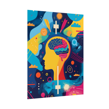 Vibrant Growth Mindset: Inspirational Quote on a Colorful Background - Poster