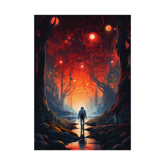 Futuristic Wilderness Explorer: Sci-Fi Adventure Digital Art - Poster