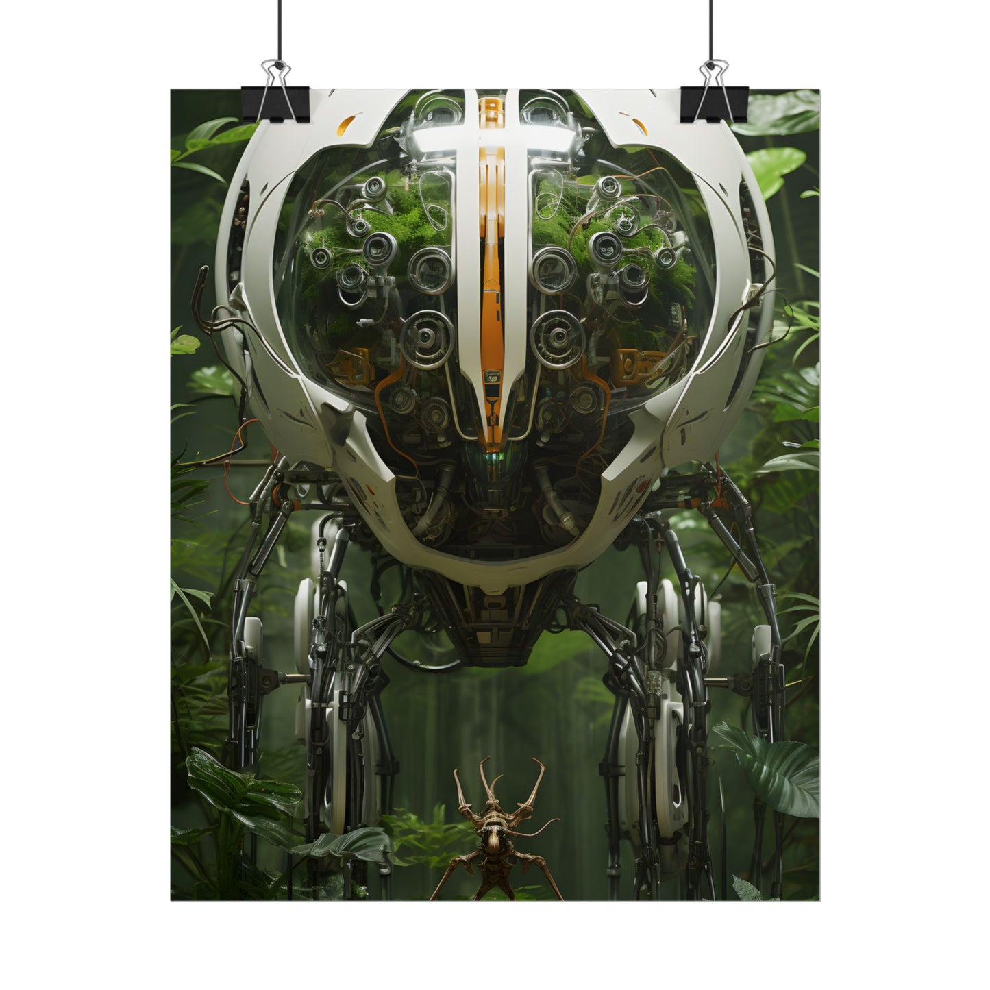 Robotic Wildlife Sanctuary: AI-Operated Nature Reserve Digital Art - Poster