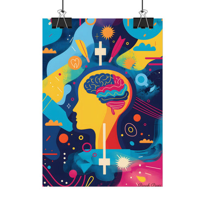 Vibrant Growth Mindset: Inspirational Quote on a Colorful Background - Poster