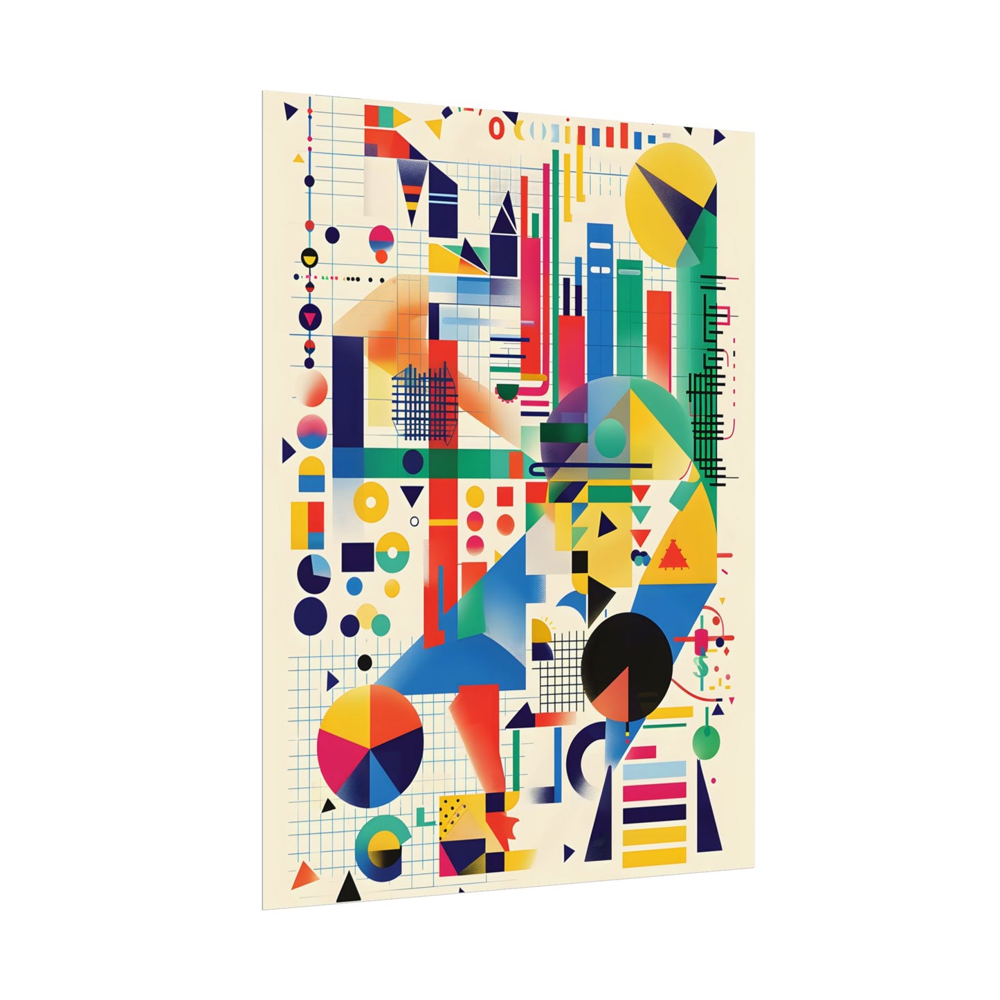 Colorful Educational Artwork: Statistical Illustration - Poster
