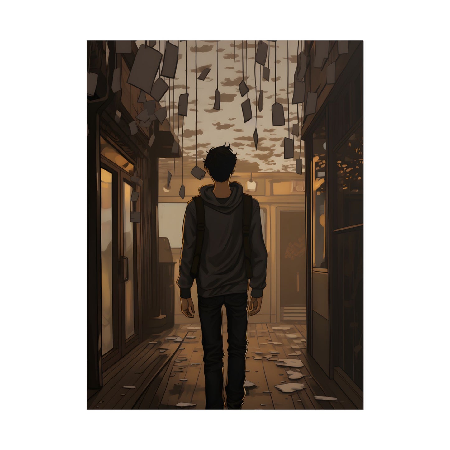 Candid Moment: A Person's Story in an Indoor Setting - Poster