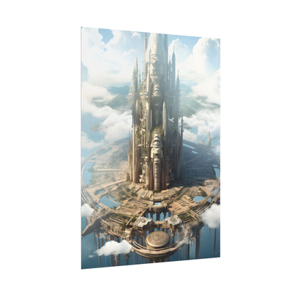 Breathtaking Floating City: Elevated Architecture - Poster