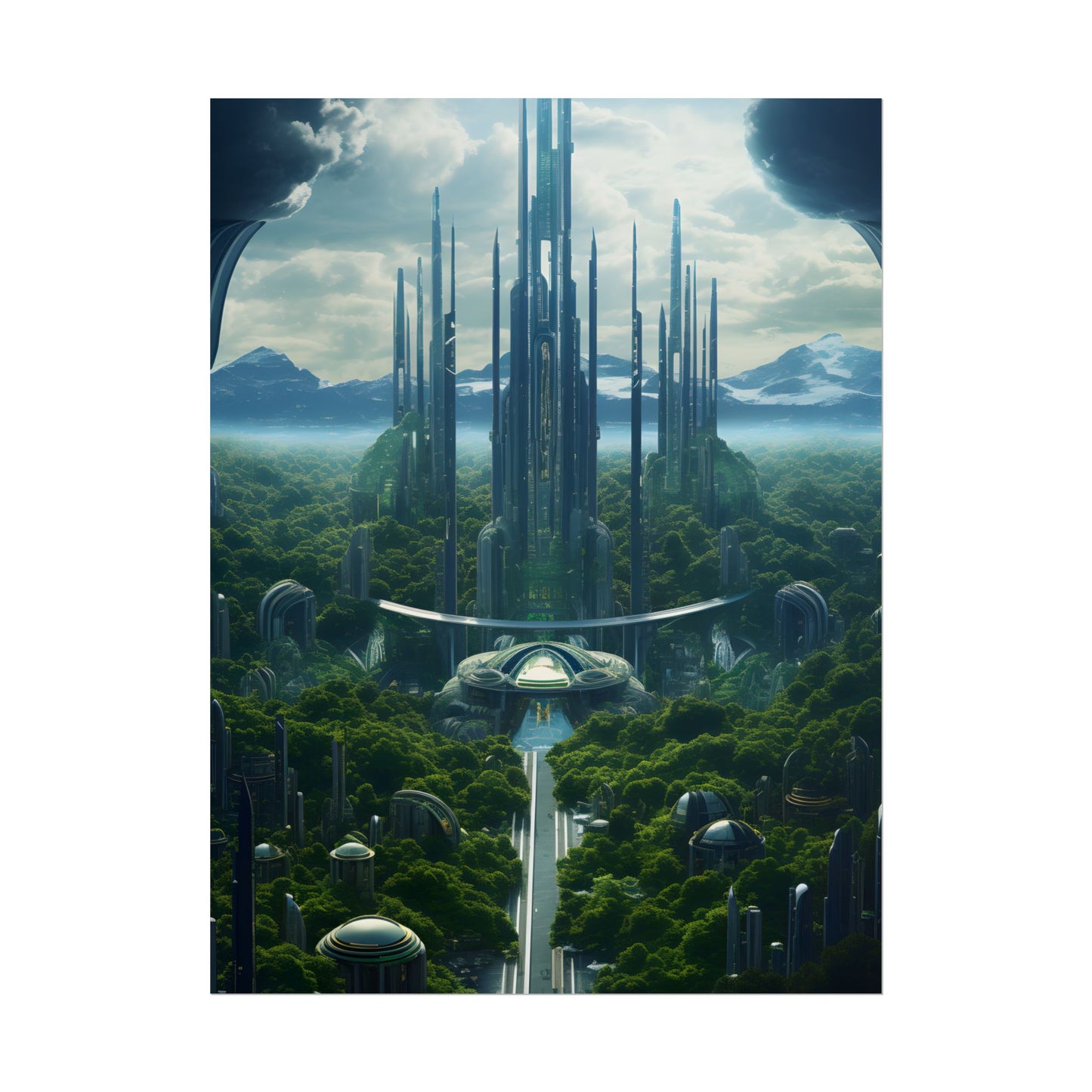 Dystopian Utopia: Perfect Yet Oppressive Society - Artwork - Poster