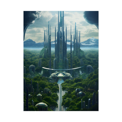 Dystopian Utopia: Perfect Yet Oppressive Society - Artwork - Poster