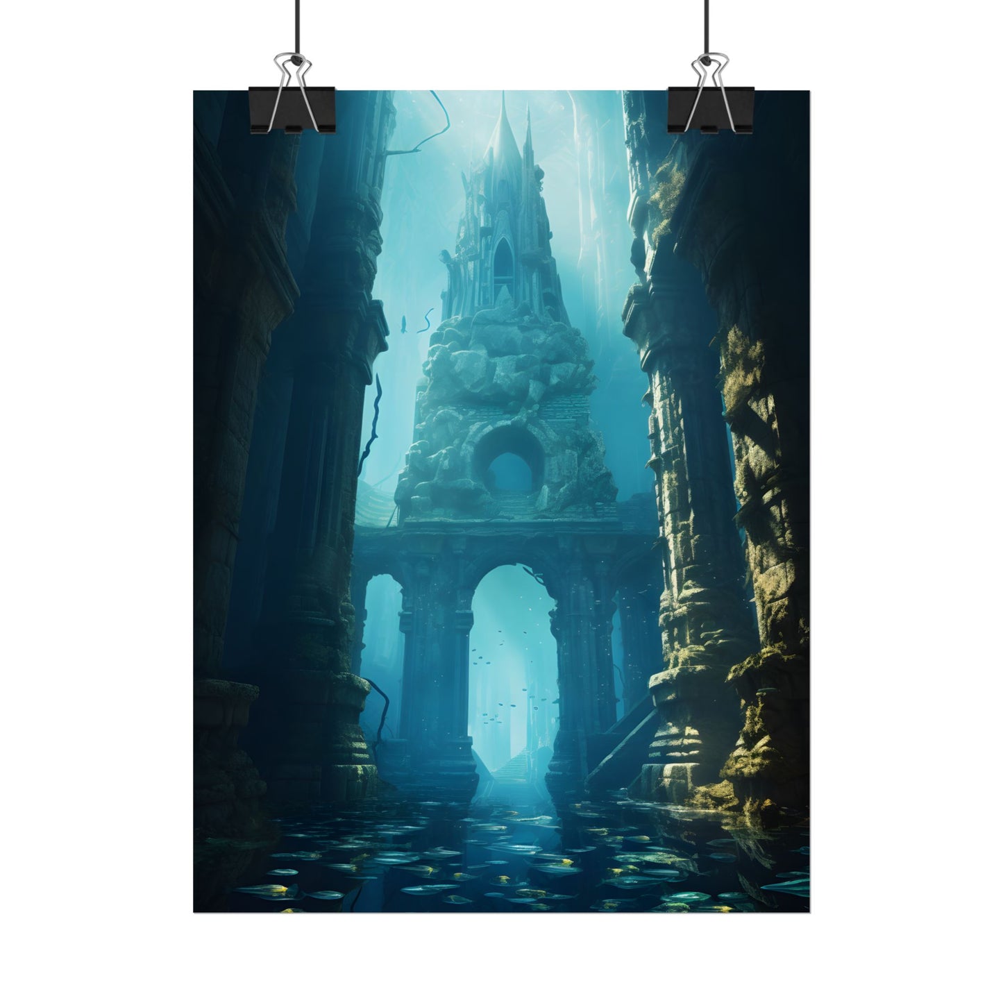 Lost Underwater Civilization: Ancient City Artwork - Poster