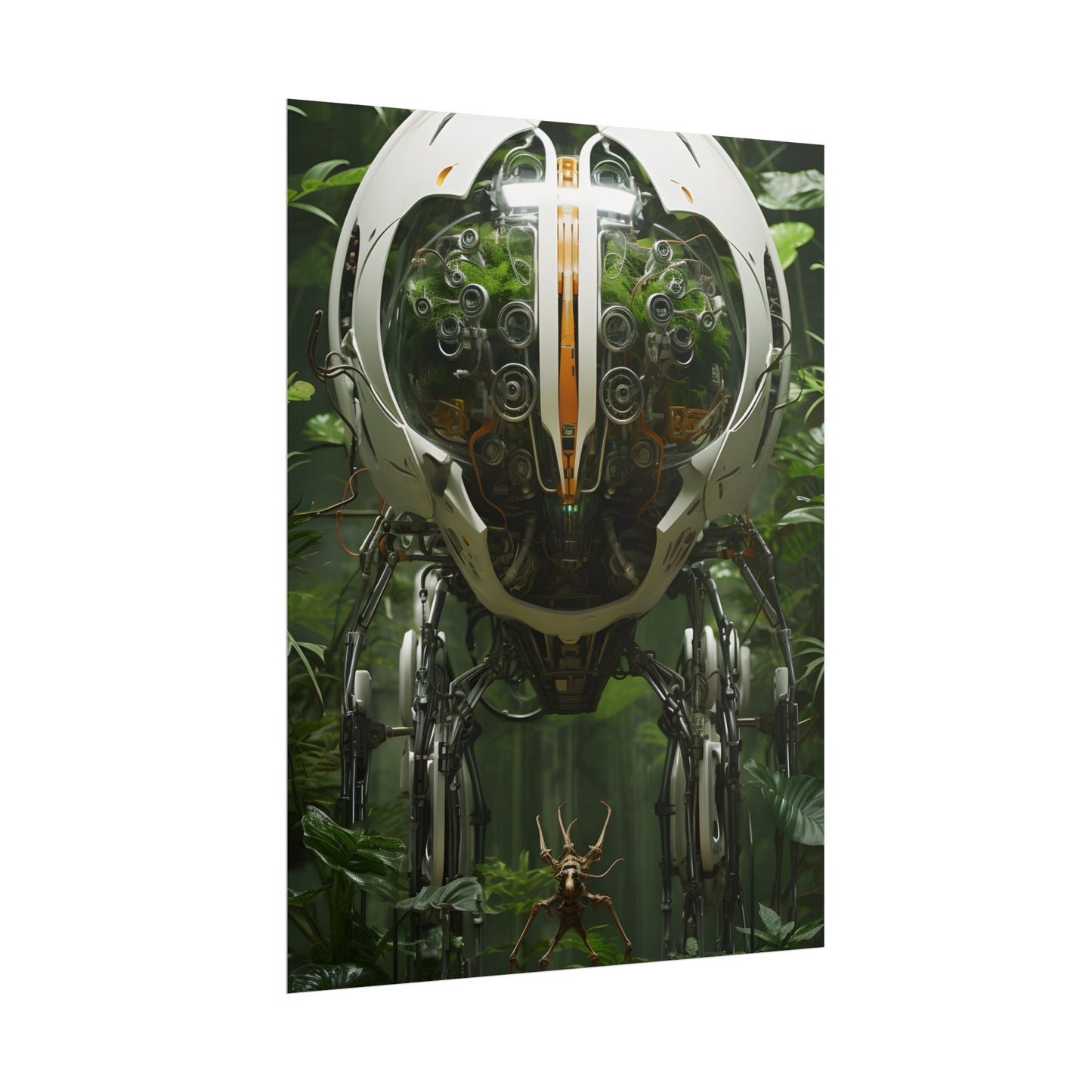 Robotic Wildlife Sanctuary: AI-Operated Nature Reserve Digital Art - Poster